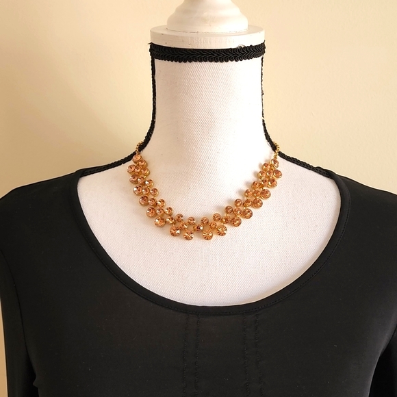 J. Crew Topaz Crystal Necklace Statement Jewelry - Picture 5 of 6